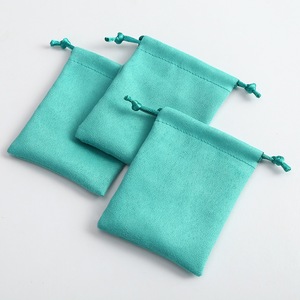 Sacs à cordon en velours réutilisables, écologiques et imperméables pour l'emballage de bijoux, pochettes cadeaux portables pour cosmétiques, logo personnalisé - Product Image 5