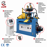 Machine automatique de formage d'extrémités de tubes en acier inoxydable, de réduction, d'expansion, de rétrécissement, d'emboutissage, de sertissage et de cintrage pour tubes carrés