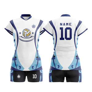 Fabricant vente en gros chemises de volley-ball personnalisées pour femmes et filles uniformes de volley-ball à manches courtes sublimés maillots de volley-ball d'équipe - Product Image 4