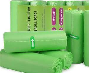 Bolsas de basura retráctiles ecológicas de 50L, revestimientos industriales de alta resistencia, sellado térmico en relieve para papelera de oficina - Product Image 1