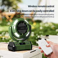 Hxtc88 Nouveau ventilateur de camping portable rechargeable par USB avec tête oscillante rotative à 270° pour table, extérieur, tente, voyage et pique-nique