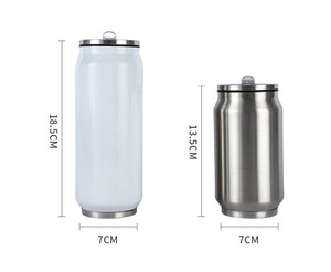 Vente en gros canette de cola portable simple 304 tasse isolante en acier inoxydable facile à tirer peut taper bouteille de paille portable pour étudiant - Product Image 6