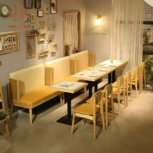 Juego <span class=keywords><strong>de</strong></span> Muebles Modernos <span class=keywords><strong>para</strong></span> Restaurante, Sofá en Forma <span class=keywords><strong>de</strong></span> U <span class=keywords><strong>de</strong></span> Madera, Mesas Rectangulares <span class=keywords><strong>de</strong></span> Madera <span class=keywords><strong>para</strong></span> Cafetería y Sillas <span class=keywords><strong>de</strong></span> Madera a Juego <span class=keywords><strong>para</strong></span> Cafetería - Product Image 5