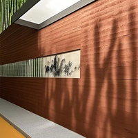 Pierre flexible en terre battue rouge brique MCM, imperméable et ignifuge, adaptée aux murs intérieurs/extérieurs, 1200x600mm, pierre personnalisable
