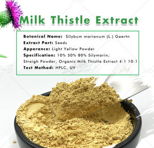 EUA/UE Armazém Bulk Plant Extract Fornecimento de Fábrica Melhor Preço Silimarina 80% UV Isosilybin 30% HPLC Milk Thistle Extrato Em Pó - Product Image 2