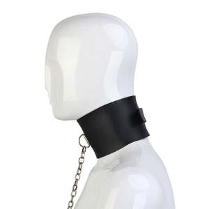 Juguetes sexuales de Bondage de cuero para hombre, <span class=keywords><strong>Collar</strong></span> de Bondage BDSM con cadena, Juguetes sexuales de esclavo fetiche, <span class=keywords><strong>Collar</strong></span> de cuello de Bondage para adultos - Product Image 3