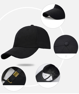 OEM personalizado de alta calidad 6 paneles 100% algodón liso bordado Logo gorra de béisbol hombres moda en blanco sin estructura ajustable papá sombrero - Product Image 5