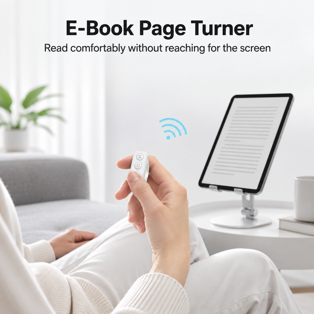 Factory Supply Smart Remote Control Ring with Charging Case BT5.3 Wireless TikTok Scroller Page Turner Camera Shutter for Phone
