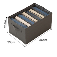 Compartiment pliable boîte de rangement pour Jeans armoire vêtements 7 grilles séparateur tiroir sous-vêtements organisateur