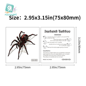 <span class=keywords><strong>Tatuajes</strong></span> temporales de arañas de Halloween, pegatinas realistas de arañas negras, arte corporal, tatuaje 3D falso a prueba de agua <span class=keywords><strong>para</strong></span> <span class=keywords><strong>hombres</strong></span> y mujeres - Product Image 2