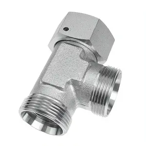 Accesorios de tubo Din Bite tipo 3 vías conector de adaptador hidráulico métrico anillo de corte europeo CC CD barril TEE accesorios con tuerca giratoria