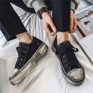 Nouvelles Chaussures de Skate en Toile Vintage Effet Vieilli pour Hommes 2026 – Baskets Décontractées Respirantes à Lacets pour l'Été - Product Image 3
