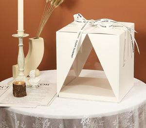 Caixas de Bolo Personalizadas para Aniversário, Decorativas, de Papelão Branco com Abertura Dupla, Laminação Fosca, Revestimento UV, Recicláveis e Seguras para Alimentos - Product Image 5