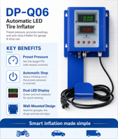 Machine de gonflage automatique de pneus numérique LED haute précision, pompe à air murale rapide préréglée pour garage