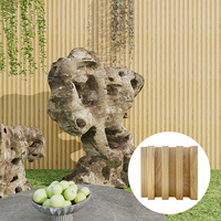 EAZART Panneau mural populaire en WPC PVC, panneau rainuré à grain de bois pour la décoration, panneau mural extérieur en WPC