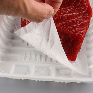Color Fresh Meat Absorb Pad Super Absorbent <b>Polymer</b> Black 170x100mm 3000pcs/ctn 60ml/pcs White , Black / MY-B160100-02 7 Days - Product Image 4
