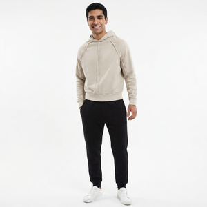 Custom Mens <b>Hoodies</b> Boxy Fit Cropped <b>Stitching</b> Vintage <b>Oversized</b> <b>Hoodies</b> Blank <b>Hoodies</b> Custom Factory - Product Image 1