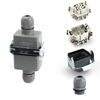 Conector de Aviación Industrial Rectangular Multipin BYLJQ de Alta Resistencia 16A para Alimentación IP65 500V para Sistemas de Transporte de Paquetes