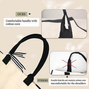 Nuova Borsa Tote in Tela <span class=keywords><strong>con</strong></span> Design Personalizzato in Pizzo e Lettera Iniziale, <span class=keywords><strong>con</strong></span> Spazio Vuoto e Logo Stampato - Product Image 6