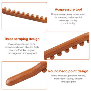 Private Label Naturholz Guasha <span class=keywords><strong>Stick</strong></span> für Mader oterapia Cellulite Massage Scrap ing Tool für Körper-und Gesichts massage geräte - Product Image 5