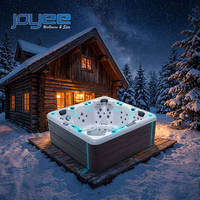 JOYEE Spa de piscine extérieur pour 5 personnes, bain à remous massant en acrylique, bain de trempage extérieur, très populaire