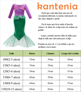 3-10 T niños Halloween Cosplay disfraces de sirena fiesta disfraces de sirenita <span class=keywords><strong>Ariel</strong></span> princesa disfraz con accesorios - Product Image 5