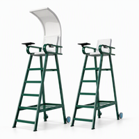 Chaise d'arbitre de tennis, hauteur de siège 2100 mm, norme ITF, chaise d'arbitre de terrain en alliage d'aluminium, capacité 150 kg, résistante aux intempéries, pour extérieur