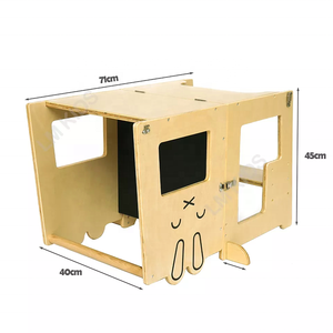 LM KIDS Torre De Aprendizaje De Madera Plegable Montessori Torre De Aprendizaje Entrada Y Escuela-Torre De Cocina Helprer Aplicada - Product Image 3