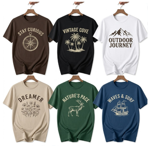 Lotes de ropa gráfica abstracta: Camisetas unisex con estampado en el pecho, algodón puro de alto gramaje, talla única, stock disponible, hecho en China, a granel. - Product Image 2