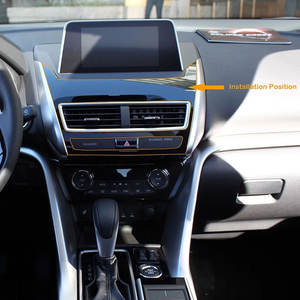 Piezas interiores de fibra de carbono de acero inoxidable ABS automotriz OEM para Marco embellecedor de salida de aire central cruzado Mitsubishi <span class=keywords><strong>Eclipse</strong></span> 2019 - Product Image 5