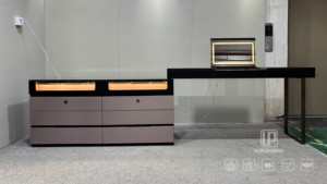 Bedroom Solid Wood Dresser With <b>Vanity</b> <b>Mirror</b> Multi-Drawer Chest of Drawers Dresser Luxurious Dresser With Lighting 065 Multi-Dr - Product Image 4
