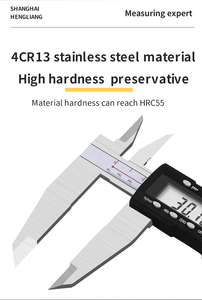 <span class=keywords><strong>Calibrador</strong></span> Digital Hengliang de Acero Inoxidable de Alta Velocidad con Doble Borde y Ranura Extendida para Pies, Alta Precisión de 0.03mm - Product Image 3