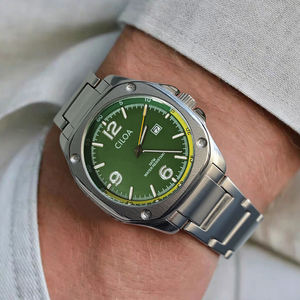 CILOA Green Round Customizable <b>Men's</b> <b>Watch</b>, Luxury High-Quality Gift, Calendar, <b>Waterproof</b>, High-End 2026 Quartz <b>Watch</b> - Product Image 1