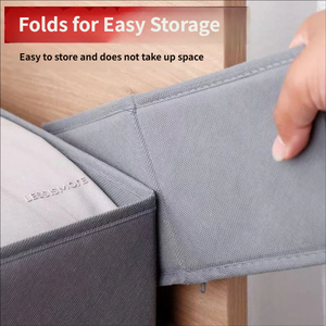 不織布収納ボックスセット 8/12個 折りたたみ式収納ケース 衣類 おもちゃ 家庭用品用 - Product Image 5