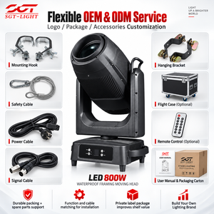 Projecteur LED mobile CMY CTO 1000W, lumière <span class=keywords><strong>de</strong></span> découpe IP66 RGBW, contrôle DMX, en alliage d'aluminium et <span class=keywords><strong>de</strong></span> magnésium, pour événements - Product Image 2
