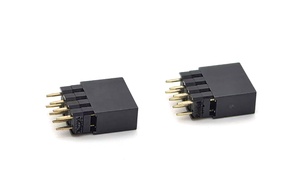 Connecteur d'en-tête femelle à pas de 2.54mm pile à double rangée 2H2.0 plastique droit H12.5mm 2*4P - Product Image 6