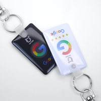 Porte-clés personnalisé intelligent avec code QR et puce NFC pour avis Google direct, carte époxy