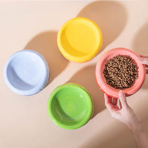 Macaron mangkuk keramik kucing dan anjing, mangkuk air dan makanan hewan peliharaan kualitas tinggi - Product Image 4