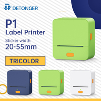 Imprimante d'Étiquettes Adhésives Multi-fonctions Detonger P1 pour Bureau et Étiquettes de Vêtements, Mini Imprimante d'Étiquettes Sans Fil pour Android et iOS
