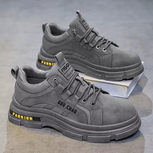 Bottes de travail pour hommes, respirantes, à semelle épaisse, style sport, automne/hiver, chaussures pour étudiants - Product Image 6