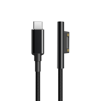 Transfert haute efficacité Port de surface 15V PD vers câble d'alimentation femelle de type C prise en charge fil de charge de conversion pour ordinateur portable 3A Surface Pro