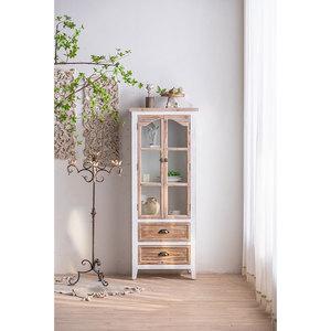 <span class=keywords><strong>Vitrina</strong></span> lateral de diseño <span class=keywords><strong>Vintage</strong></span>, muebles de estilo campestre hechos a mano, armario de vino, esquina de madera, porche con puerta de vidrio - Product Image 5