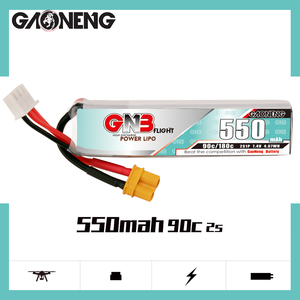 Batería LiPo GNB GAONENG 2S 550MAH 7.4V 90C XT30 para Mini Dron FPV, Helicóptero, Mini Micro Dron FPV Freestyle, Coche RC 2S1P XT30 - Product Image 3