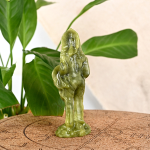 Sculpture d'Indiens en jade Xiuyan de haute qualité pour la décoration intérieure Feng Shui, style régional européen, vente en gros - Product Image 2