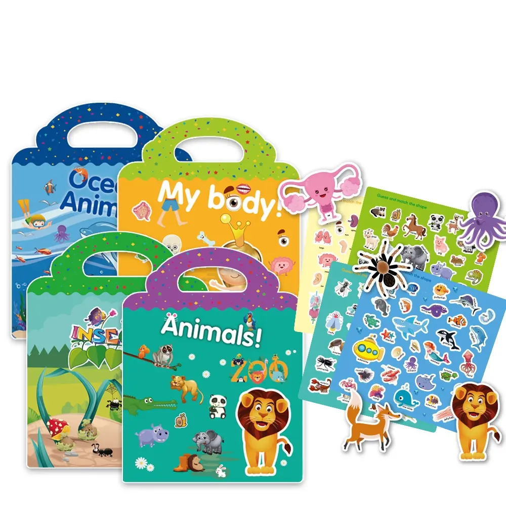 Cheap Factory customized Cartoon Stickers dress up fun body children scene stickers Activity Books