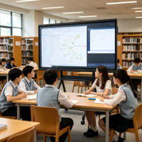 Tableau blanc interactif LCD 4K multi-touch intelligent pour réunions de bureau, salles de classe et éducation, directement de l'usine