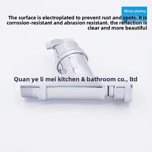 Robinet de chasse d'eau en laiton à commande manuelle, type d'angle, à action retardée, pour toilettes, design minimaliste moderne, pression 16 - Product Image 4