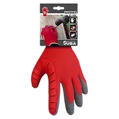 Guanti Juba - H256IM 8 Hammer - Colore: Rosso / Nero - Guanti da lavoro consigliati per: Giardinaggio, Fai da te, Idraulica. - Product Image 3