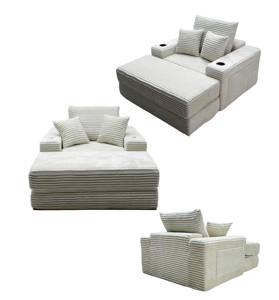 Sofá Modular Curvo con Asientos Cómodos de Esponja, Sofá Comprimido y Envasado al Vacío - Product Image 3