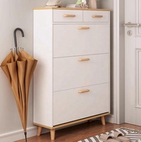 Armoire à Chaussures Pliante Moderne en Bois, Meuble de Rangement Rotatif pour la Maison avec Grande Capacité